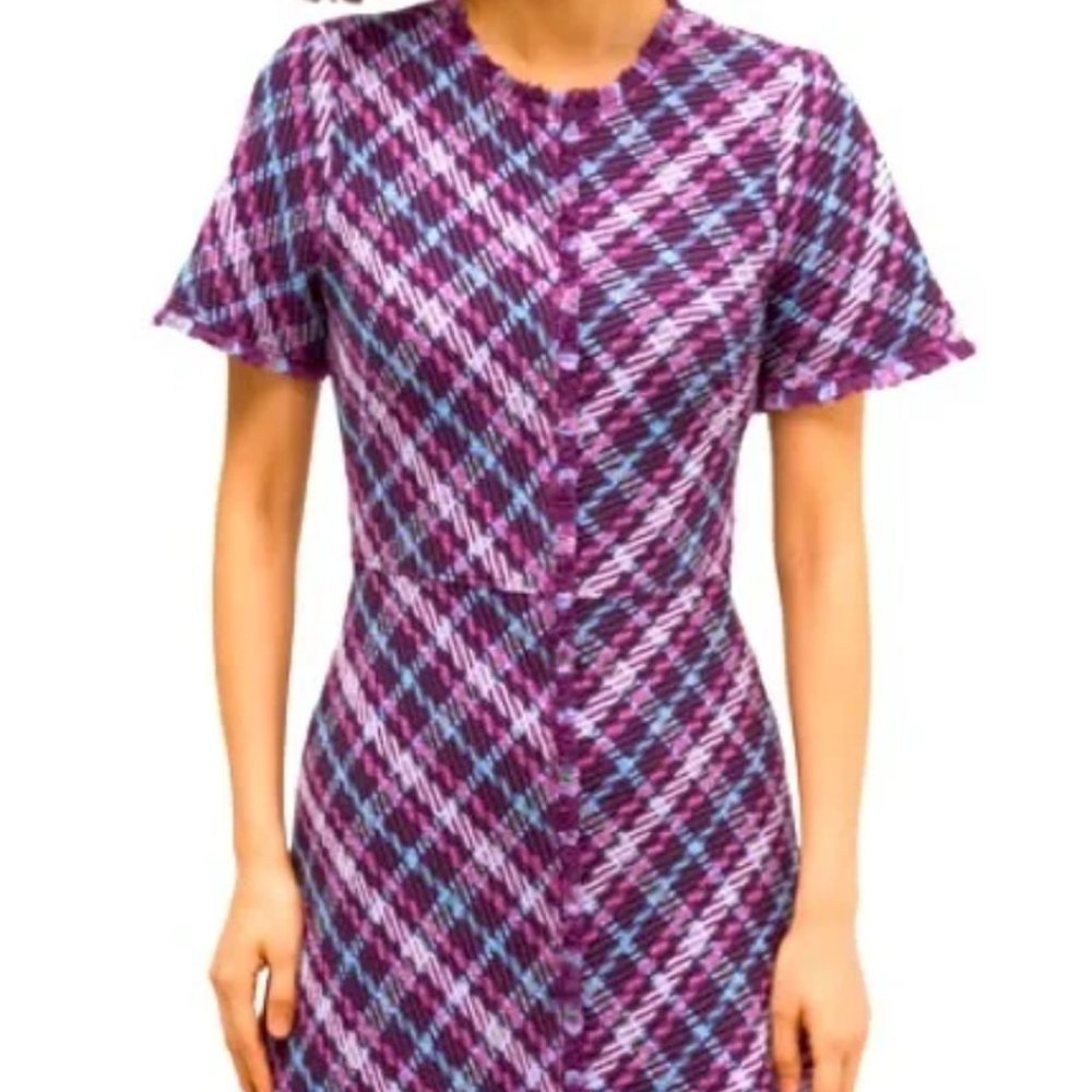 LIKE NEW, Authentic KATE SPADE, Purple Tweed Chevron Dress